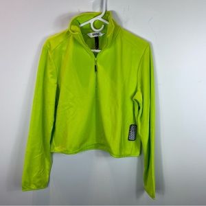 RAINS Half Zip Cropped Sweatshirt Top